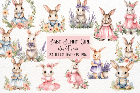 Adorable Baby Bunny Clipart for Charming Designs