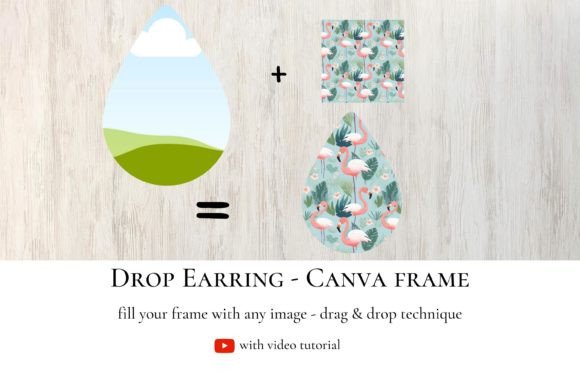 Elevate Your Visuals with the Drop Earring Shape Canva Frame
