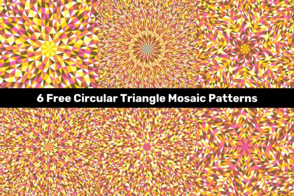 Free Circular Triangle Mosaic Patterns: Elevate Your Visual Design
