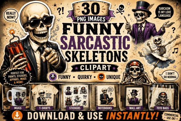 Sassy Skeletons: Infuse Dark Humor into Your Design Projects