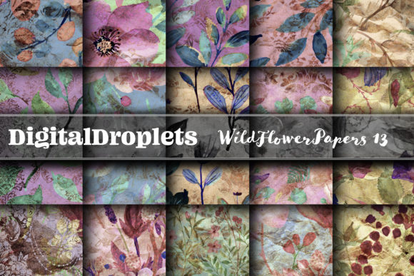 Wild Flowers Papers Vol. 13: Gothic & Vintage Design Textures